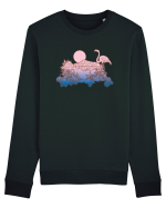 Flamingo Sunset Retro Bluză mânecă lungă Unisex Rise