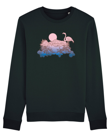 Flamingo Sunset Retro Black