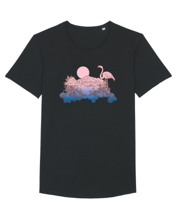 Flamingo Sunset Retro Black