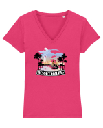Resort Sailing Retro Tricou mânecă scurtă guler V Damă Evoker