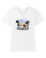 Resort Sailing Retro Tricou mânecă scurtă guler V Bărbat Presenter