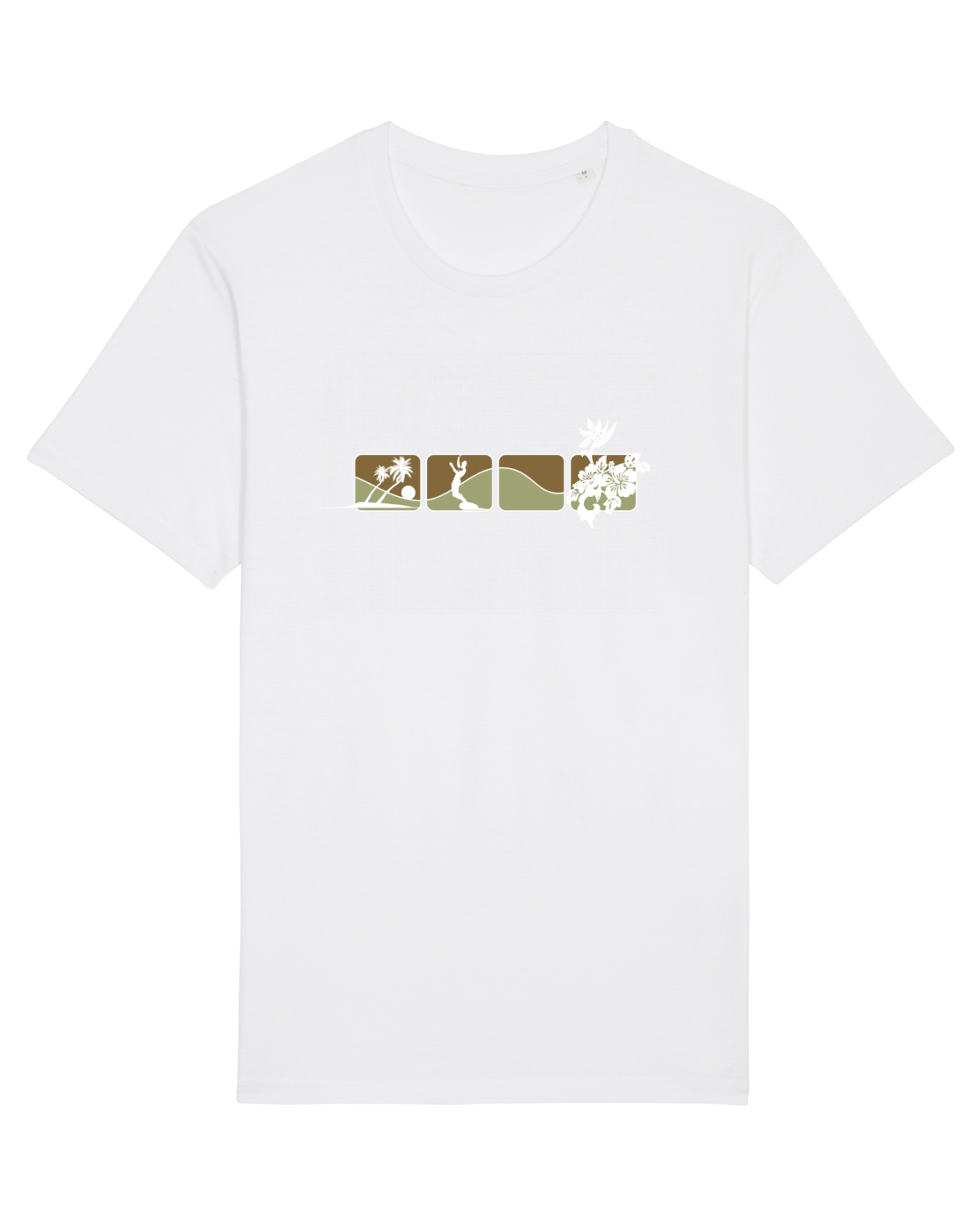 Tricou mânecă scurtă Unisex Rocker White