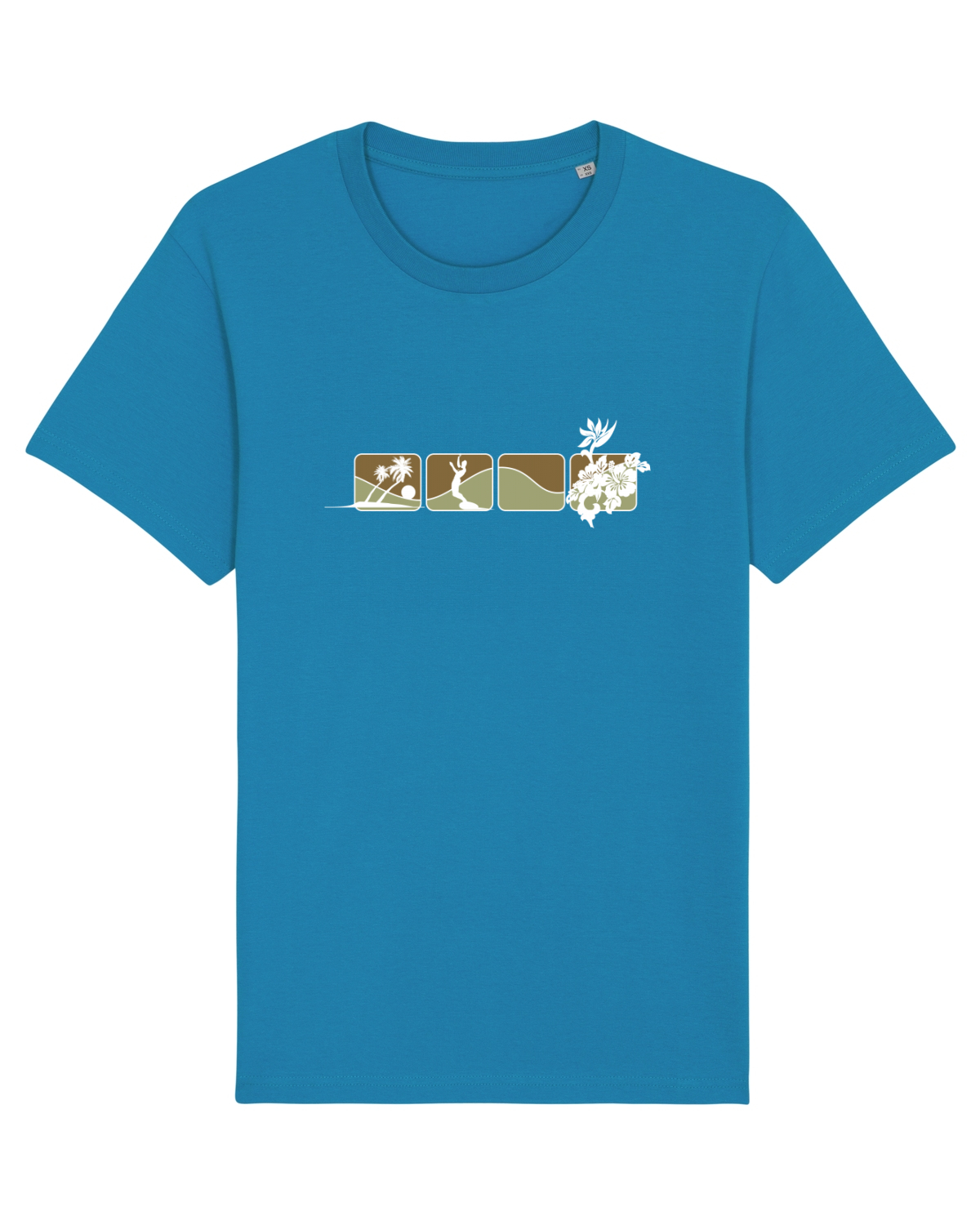 Tricou mânecă scurtă Unisex Rocker Azur