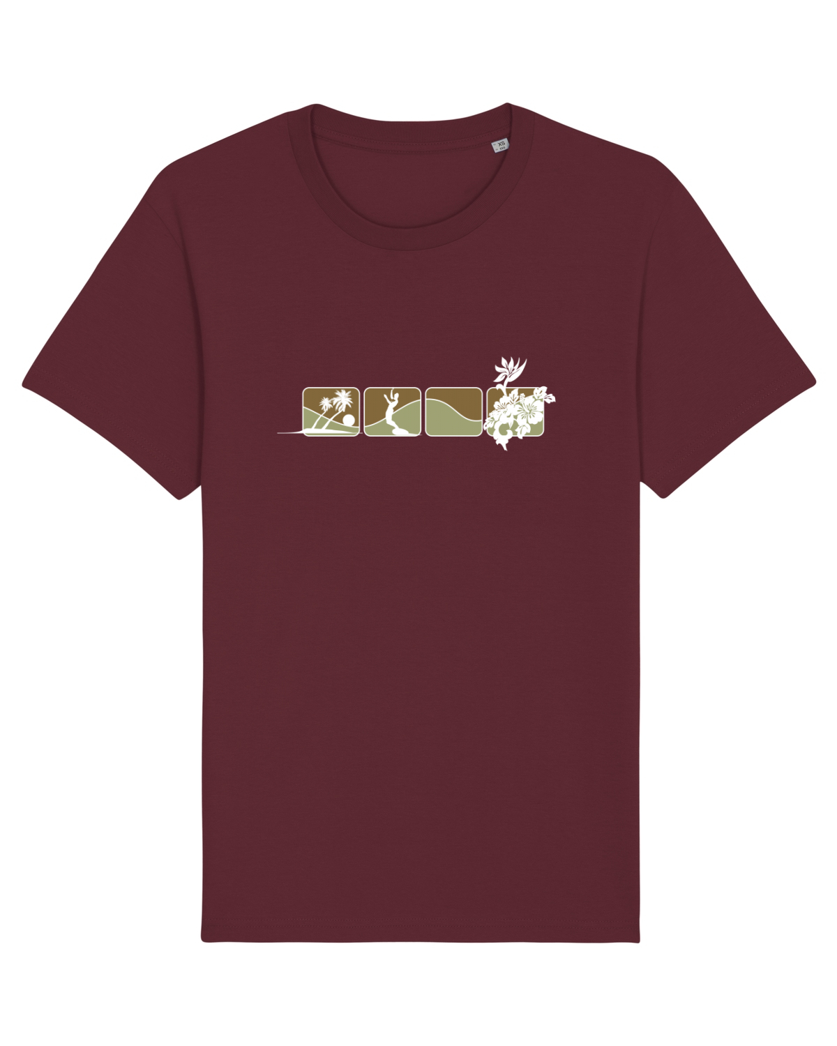 Tricou mânecă scurtă Unisex Rocker Burgundy