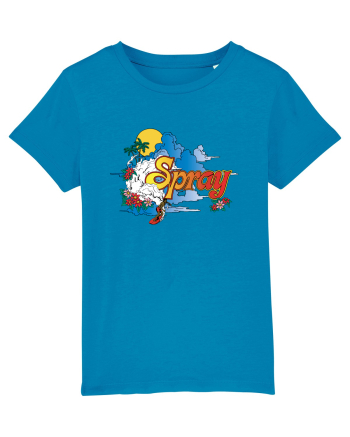 Spray Retro Flowers Azur