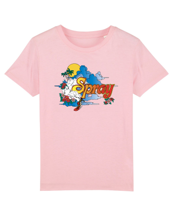 Spray Retro Flowers Cotton Pink