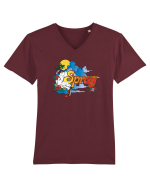 Spray Retro Flowers Tricou mânecă scurtă guler V Bărbat Presenter