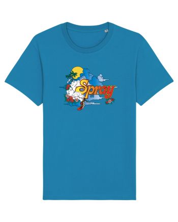 Spray Retro Flowers Azur