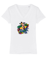 Twister Sexy Surf Tricou mânecă scurtă guler V Damă Evoker