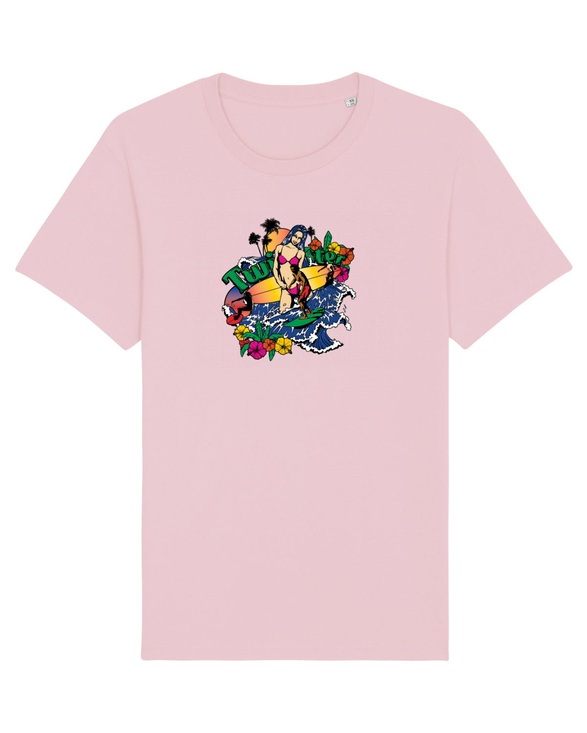 Tricou mânecă scurtă Unisex Rocker Cotton Pink