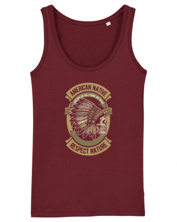 American Native Skull Burgundy