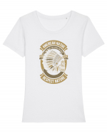 American Native Skull Tricou mânecă scurtă guler larg fitted Damă Expresser