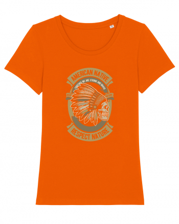 American Native Skull Bright Orange