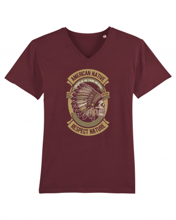 American Native Skull Burgundy