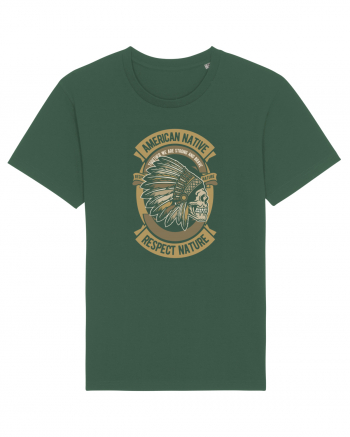 American Native Skull Bottle Green