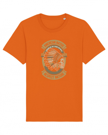 American Native Skull Bright Orange