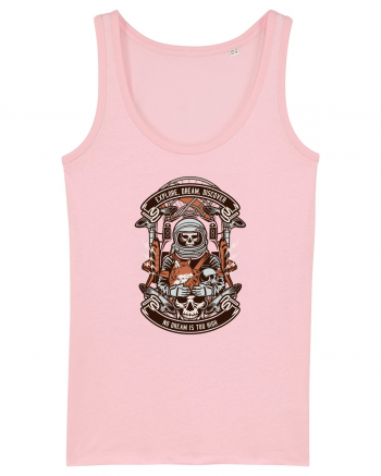 Astronaut Skull Cotton Pink