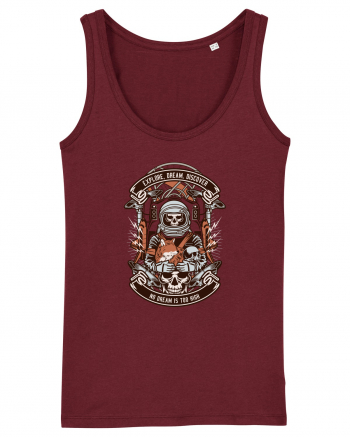 Astronaut Skull Burgundy