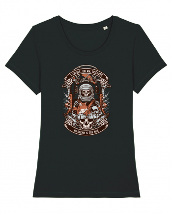 Astronaut Skull Black