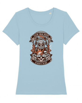 Astronaut Skull Sky Blue