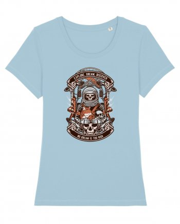 Astronaut Skull Sky Blue