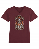 Astronaut Skull Tricou mânecă scurtă guler V Bărbat Presenter