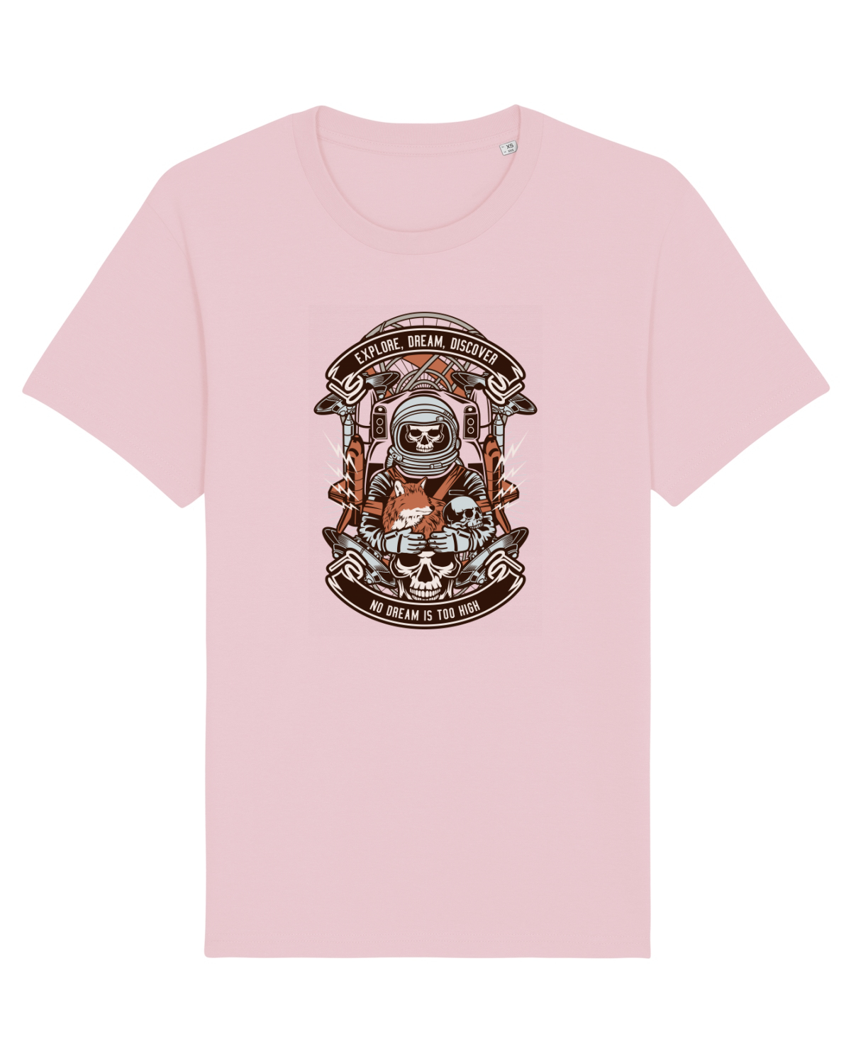 Tricou mânecă scurtă Unisex Rocker Cotton Pink