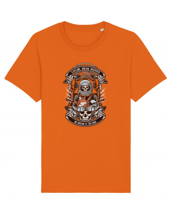 Astronaut Skull Bright Orange