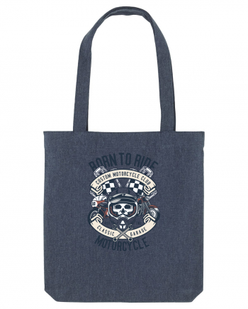 Born To Ride SKull Midnight Blue