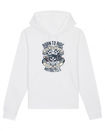 Born To Ride SKull White