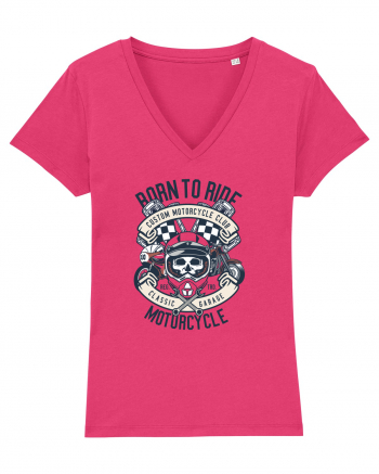 Born To Ride SKull Raspberry