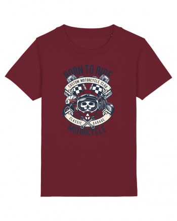 Born To Ride SKull Burgundy