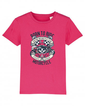 Born To Ride SKull Raspberry