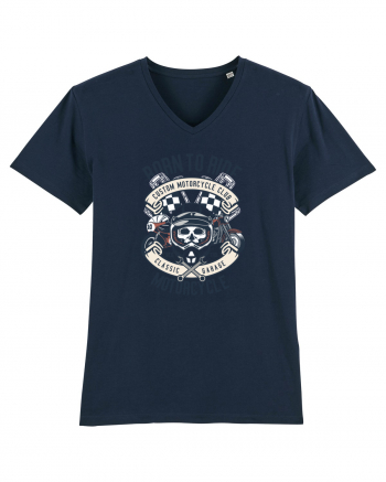 Born To Ride SKull French Navy