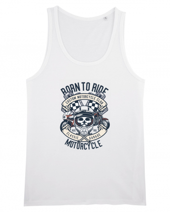 Born To Ride SKull White