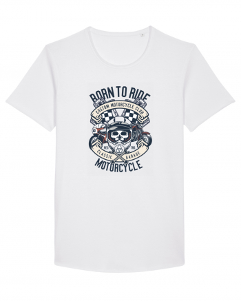 Born To Ride SKull White