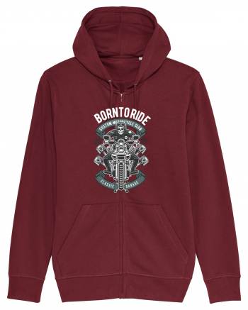 Born To Ride SKeleton Burgundy