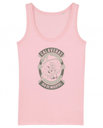 Dia De Muertos Gringo Skull Cotton Pink