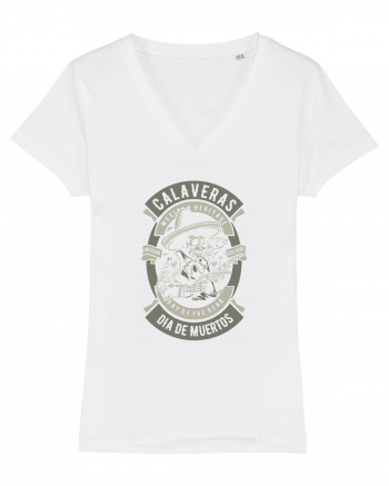 Dia De Muertos Gringo Skull White