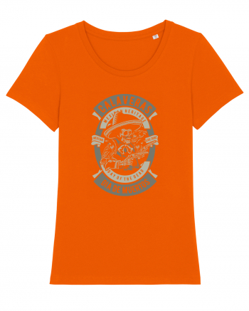Dia De Muertos Gringo Skull Bright Orange