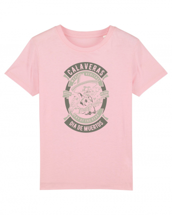 Dia De Muertos Gringo Skull Cotton Pink