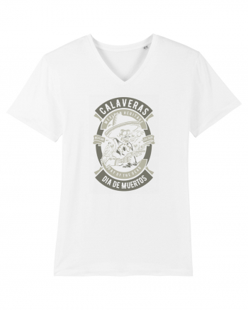 Dia De Muertos Gringo Skull White