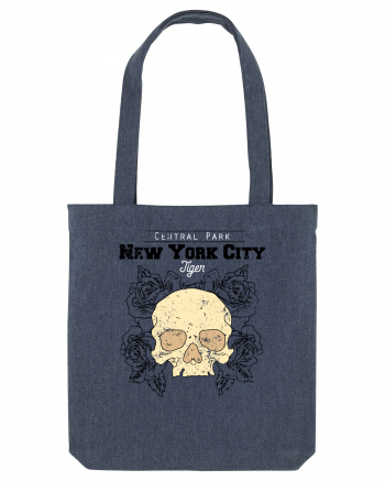 New York City Skull Midnight Blue