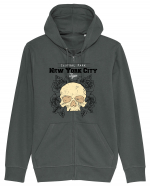 New York City Skull Hanorac cu fermoar Unisex Connector