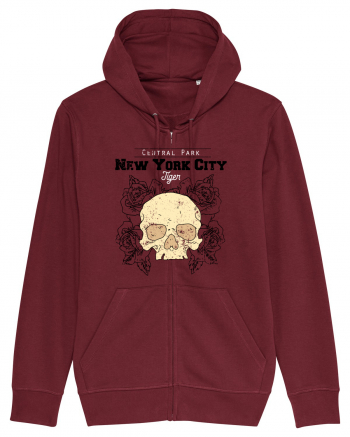 New York City Skull Burgundy