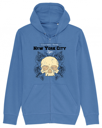 New York City Skull Bright Blue
