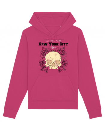 New York City Skull Raspberry