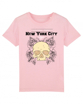 New York City Skull Cotton Pink