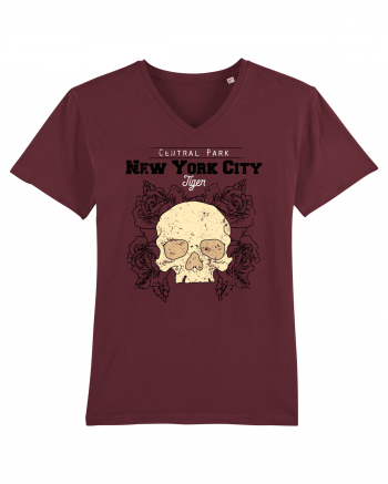 New York City Skull Burgundy