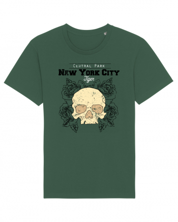New York City Skull Bottle Green